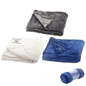 שמיכות לטלויזיה באפור כחול ולבן