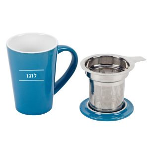 כוס עם מסננת ומכסה