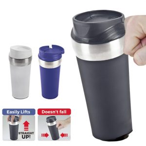 כוס תרמי בצבע שחור, כחול או לבן