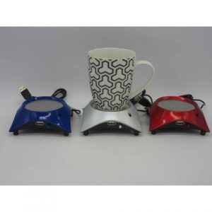 מחמם קפה לשלחן עבודה באדום, כסף או כחול