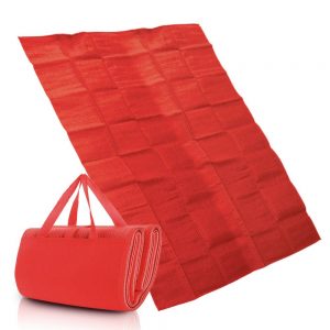 מחצלת חוף בתיק - אדום